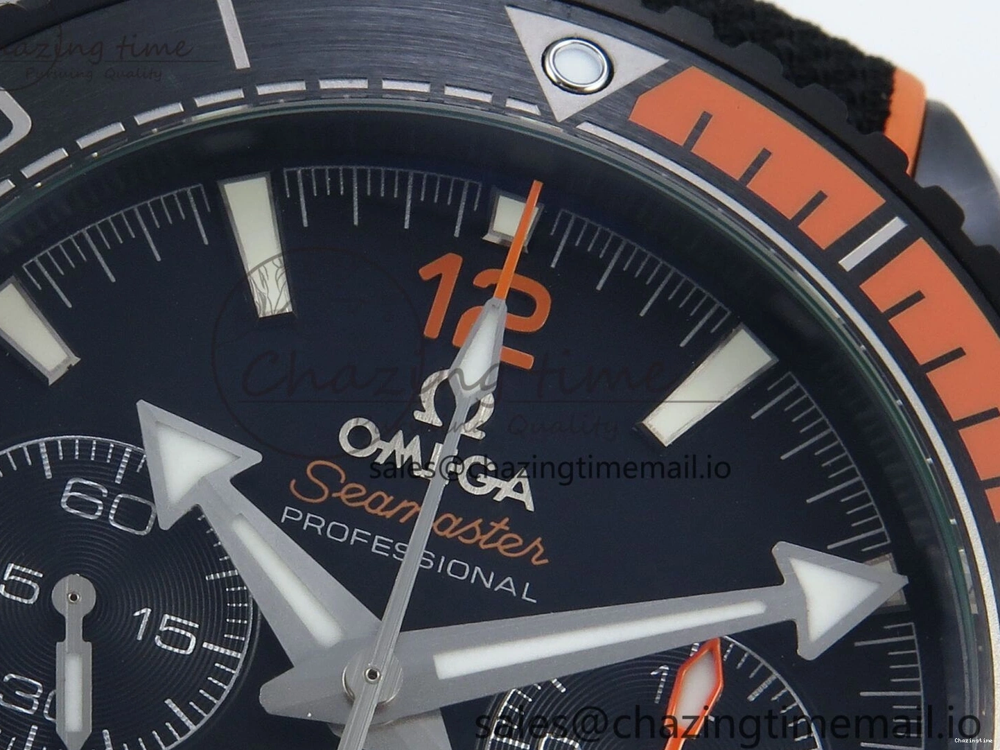 0520 Attractive Planet Ocean Master Chronometer 600M 45.5mm SCF 1:1 Best Edition Black Orange Bezel Black Dial on Black Rubber Strap A9900 Super Clone 7668